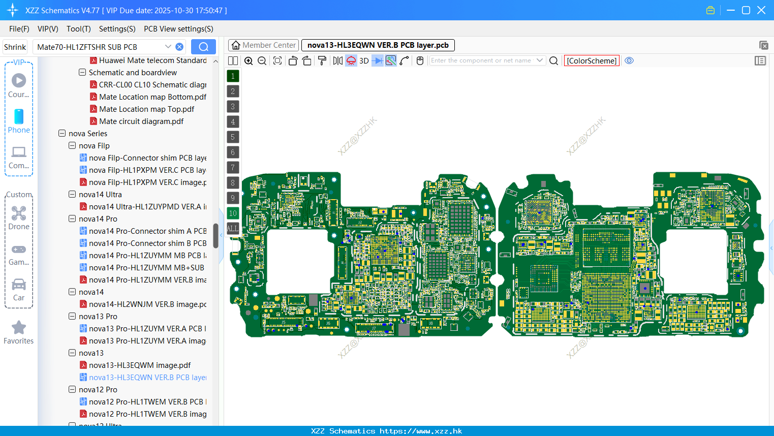 Huawei Nova13-HL3EQWN VER.B PCB Layer
